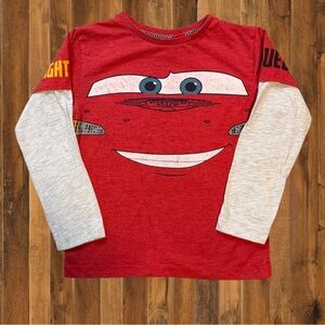 Disney Red and Gray Cars Long Sleeve Tee